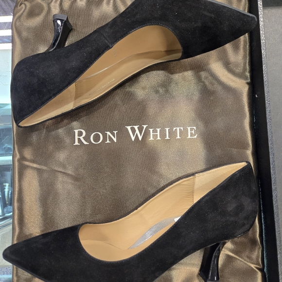 Black Women´s Shoes Ron White New Pumps Double Leather